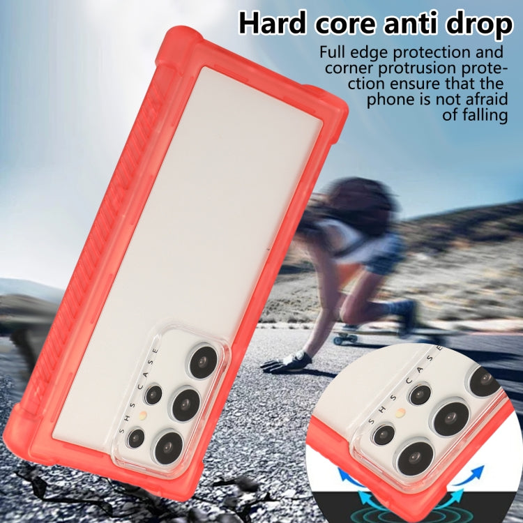 For Samsung Galaxy S24+ 5G Transparent Matte TPU Hybrid PC 3-in-1 Phone Case