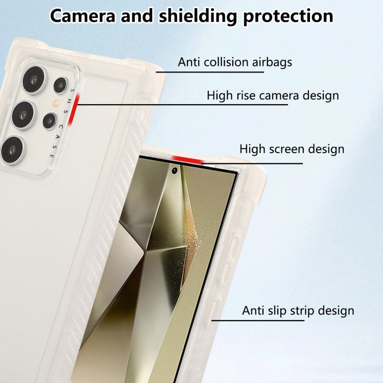 For Samsung Galaxy S24+ 5G Transparent Matte TPU Hybrid PC 3-in-1 Phone Case