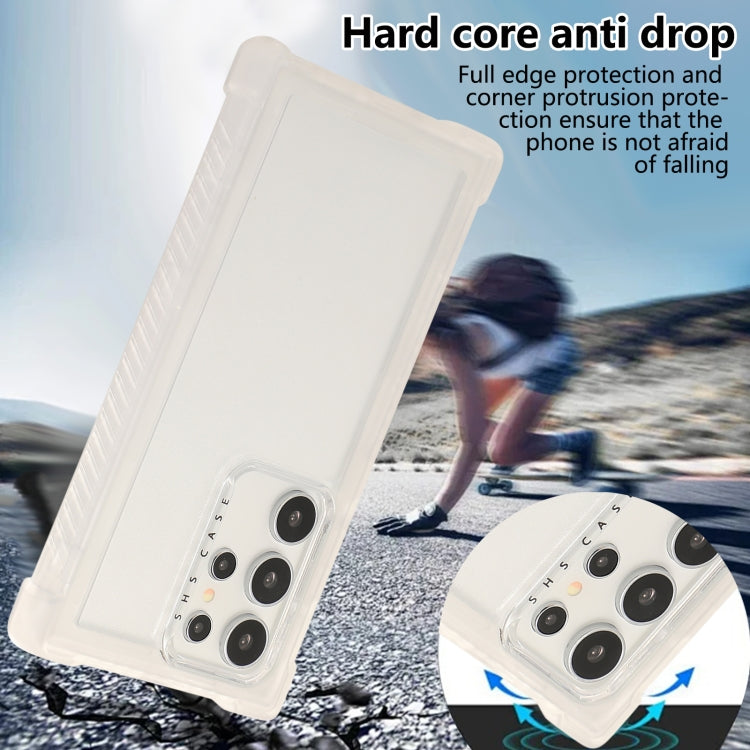 For Samsung Galaxy S24+ 5G Transparent Matte TPU Hybrid PC 3-in-1 Phone Case