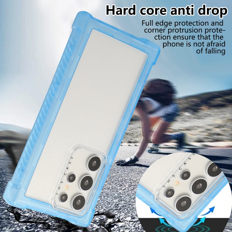 For Samsung Galaxy S24+ 5G Transparent Matte TPU Hybrid PC 3-in-1 Phone Case