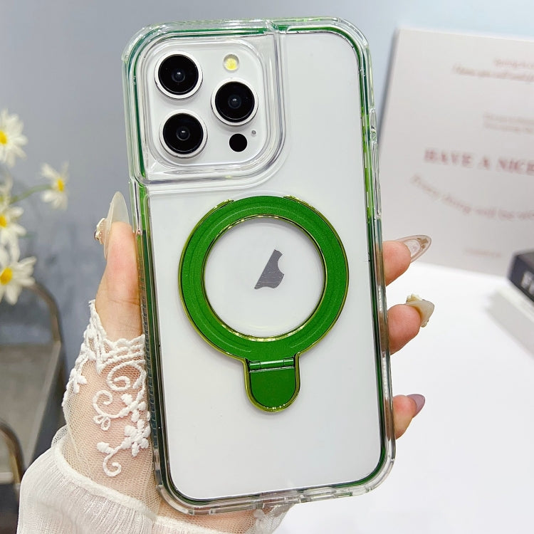 For iPhone 12 Pro Max Translucent 3 in 1 Holder MagSafe Phone Case