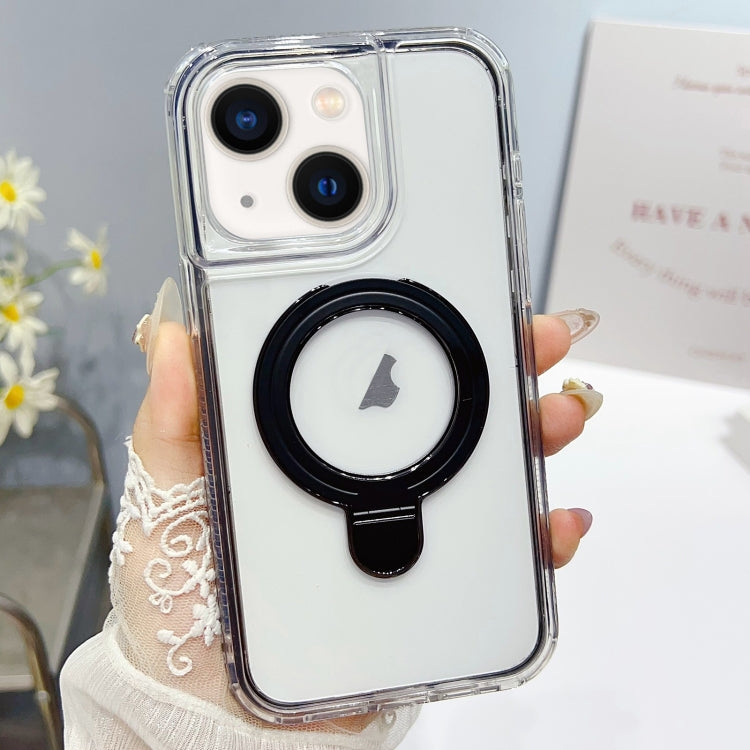 For iPhone 13 Translucent 3 in 1 Holder MagSafe Phone Case