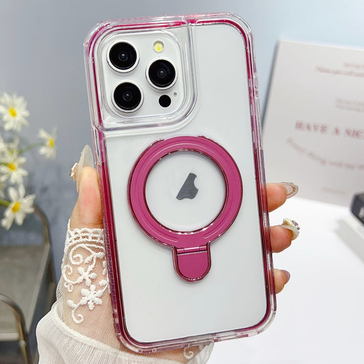 For iPhone 13 Pro Translucent 3 in 1 Holder MagSafe Phone Case