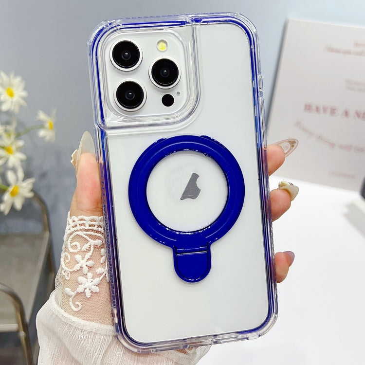 For iPhone 13 Pro Translucent 3 in 1 Holder MagSafe Phone Case
