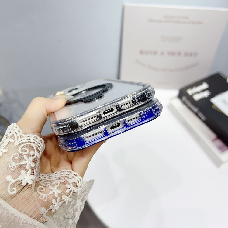 For iPhone 16 Pro Translucent 3 in 1 Holder MagSafe Phone Case