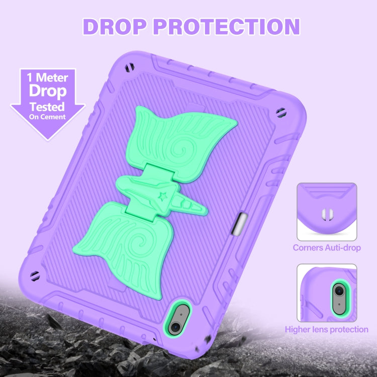 For iPad Air 11 2026 / 2025 / 2024 Kickstand PC Hybrid Silicone Tablet Case with Strap