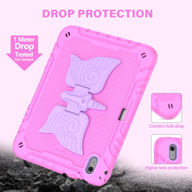 For iPad Air 11 2026 / 2025 / 2024 Kickstand PC Hybrid Silicone Tablet Case with Strap