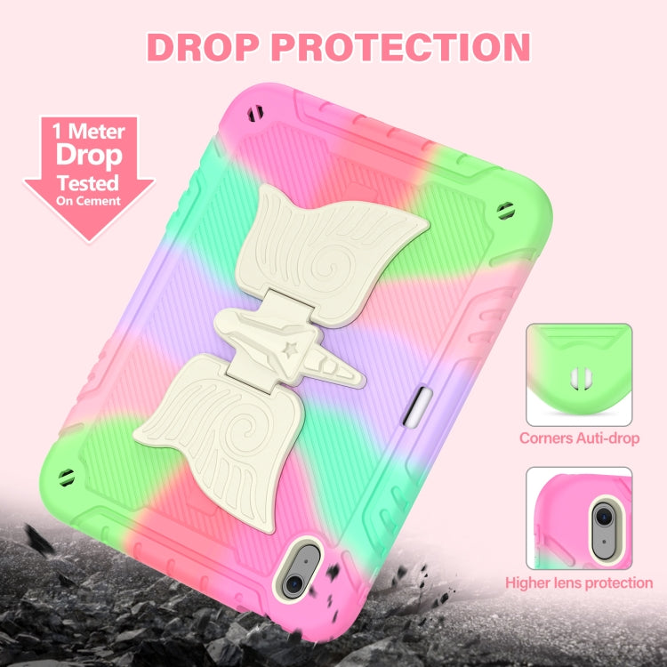 For iPad Air 11 2026 / 2025 / 2024 Kickstand PC Hybrid Silicone Tablet Case with Strap