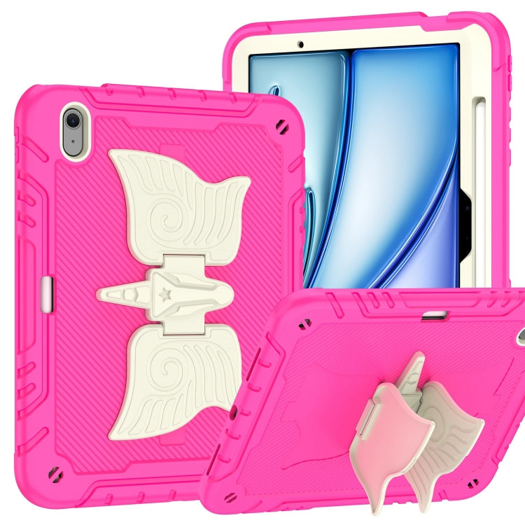 For iPad Air 11 2026 / 2025 / 2024 Kickstand PC Hybrid Silicone Tablet Case with Strap