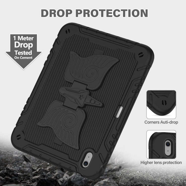 For iPad Air 11 2026 / 2025 / 2024 Kickstand PC Hybrid Silicone Tablet Case with Strap