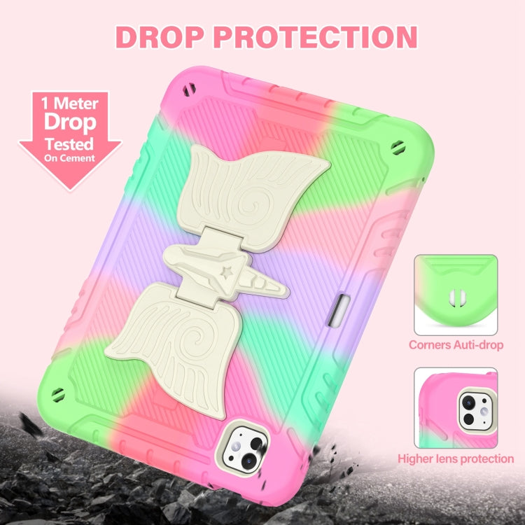 For iPad Pro 11 2025 / 2024 Kickstand PC Hybrid Silicone Tablet Case with Strap