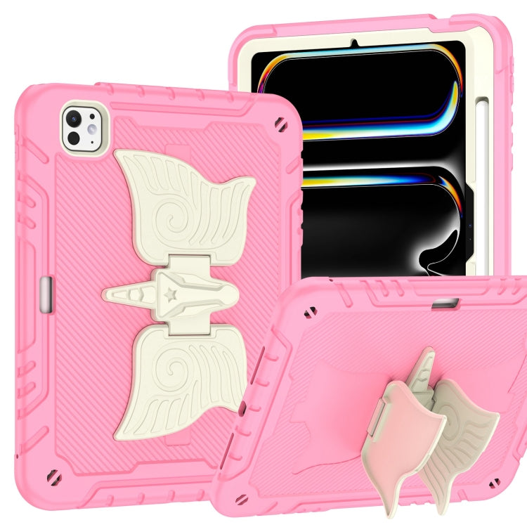 For iPad Pro 11 2025 / 2024 Kickstand PC Hybrid Silicone Tablet Case with Strap