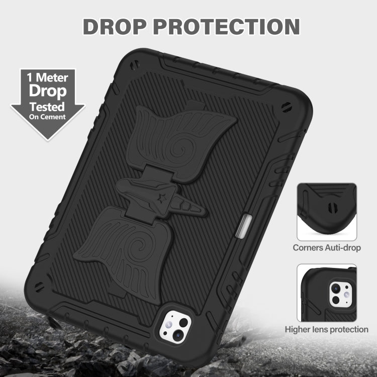For iPad Pro 11 2025 / 2024 Kickstand PC Hybrid Silicone Tablet Case with Strap