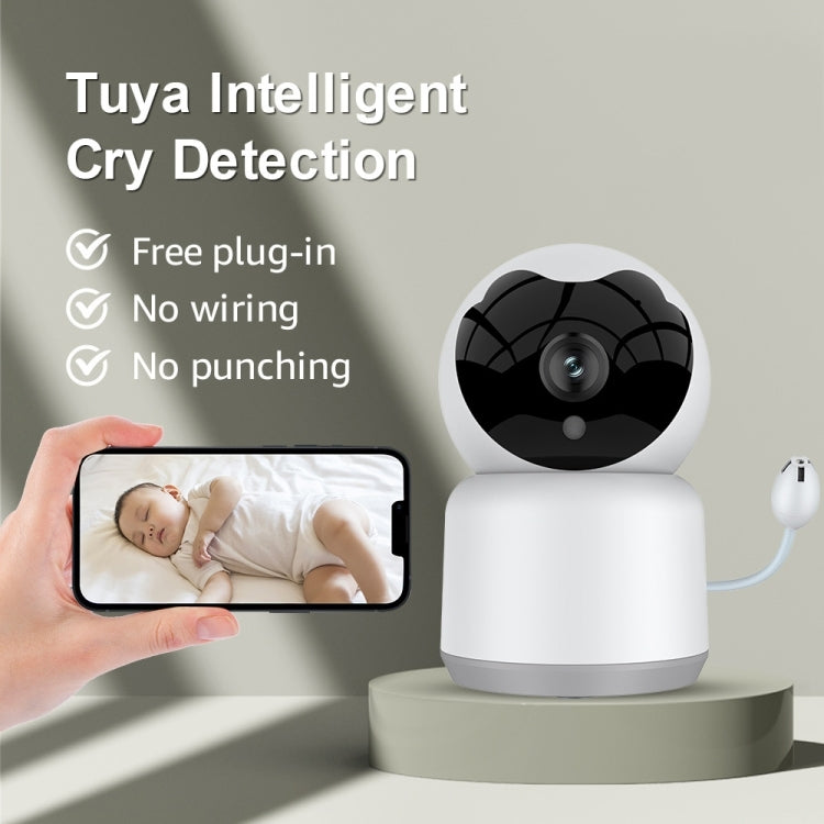 YT51 1920x1080 Home Baby Wireless Camera, with Temperature and Humidity Sensor EU Plug - White