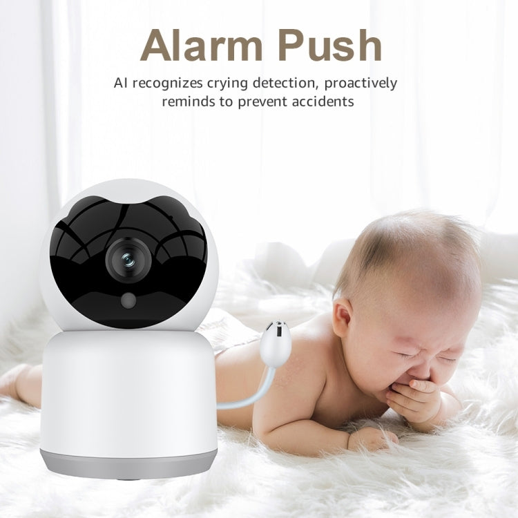 YT51 1920x1080 Home Baby Wireless Camera, with Temperature and Humidity Sensor EU Plug - White