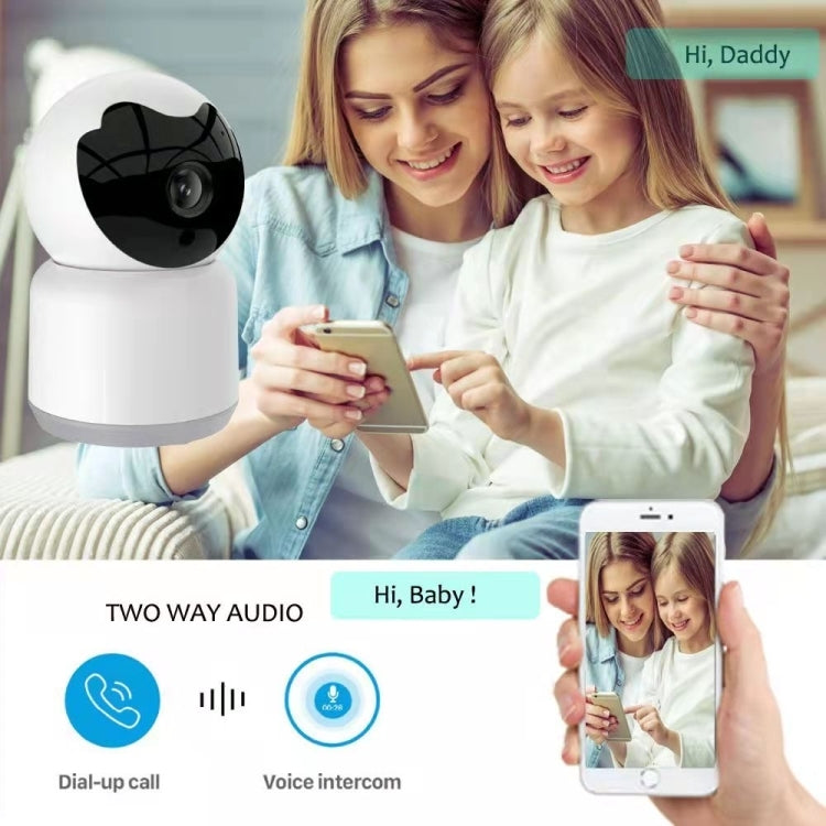 YT51 1920x1080 Home Baby Wireless Camera, without Temperature and Humidity Sensor EU Plug - White