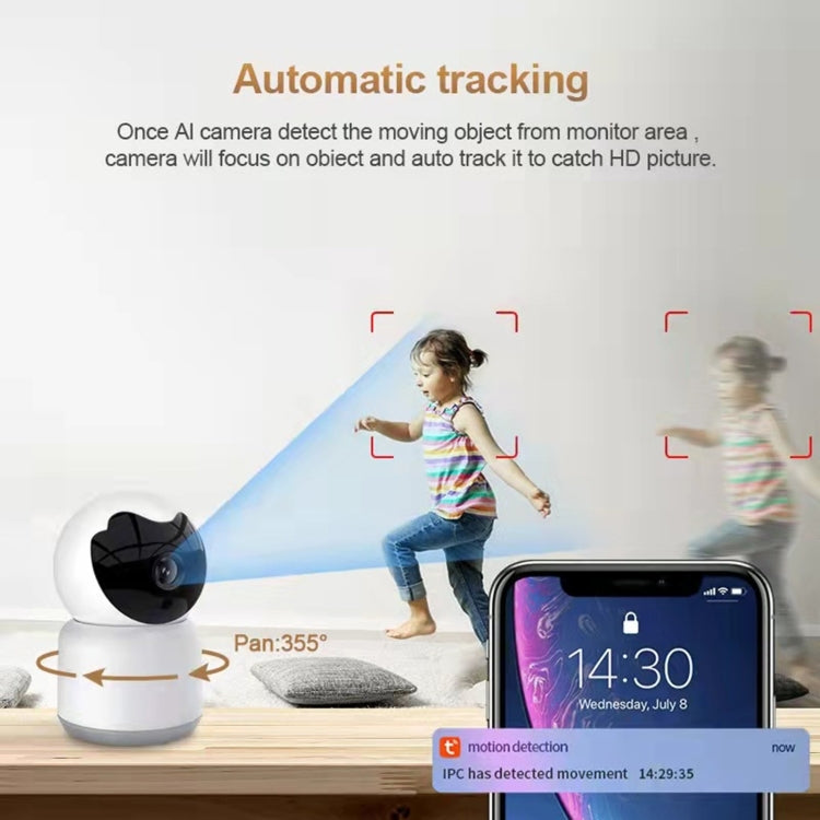 YT51 1920x1080 Home Baby Wireless Camera, without Temperature and Humidity Sensor UK Plug - White
