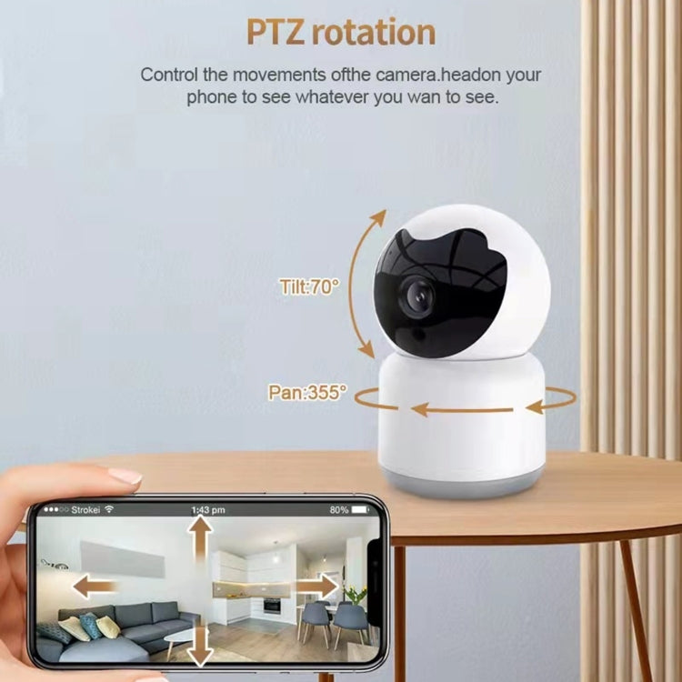 YT51 1920x1080 Home Baby Wireless Camera, without Temperature and Humidity Sensor UK Plug - White