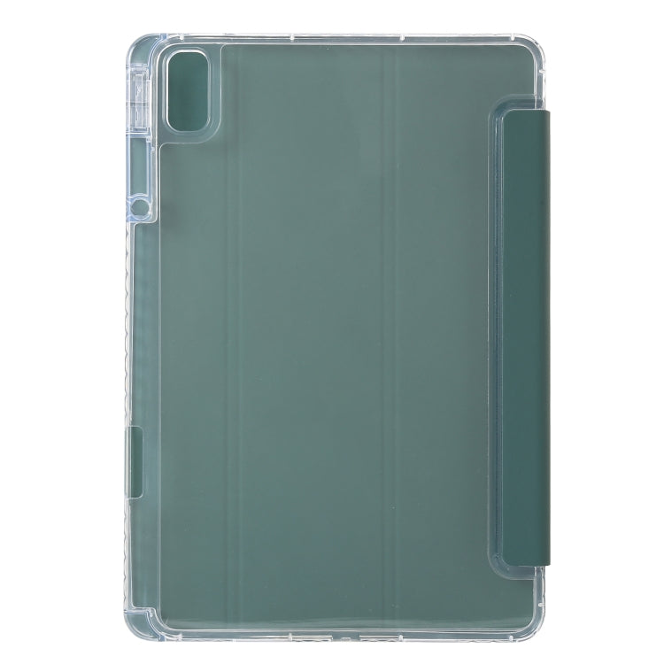 For Huawei Matepad SE 11 2024 Clear Acrylic 3-Fold Leather Tablet Case
