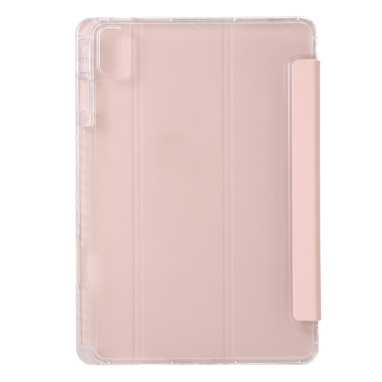 For Huawei Matepad SE 11 2024 Clear Acrylic 3-Fold Leather Tablet Case