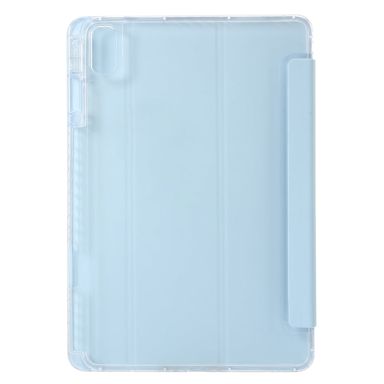 For Huawei Matepad SE 11 2024 Clear Acrylic 3-Fold Leather Tablet Case