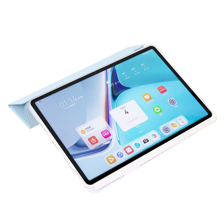 For Huawei Matepad SE 11 2024 Clear Acrylic 3-Fold Leather Tablet Case