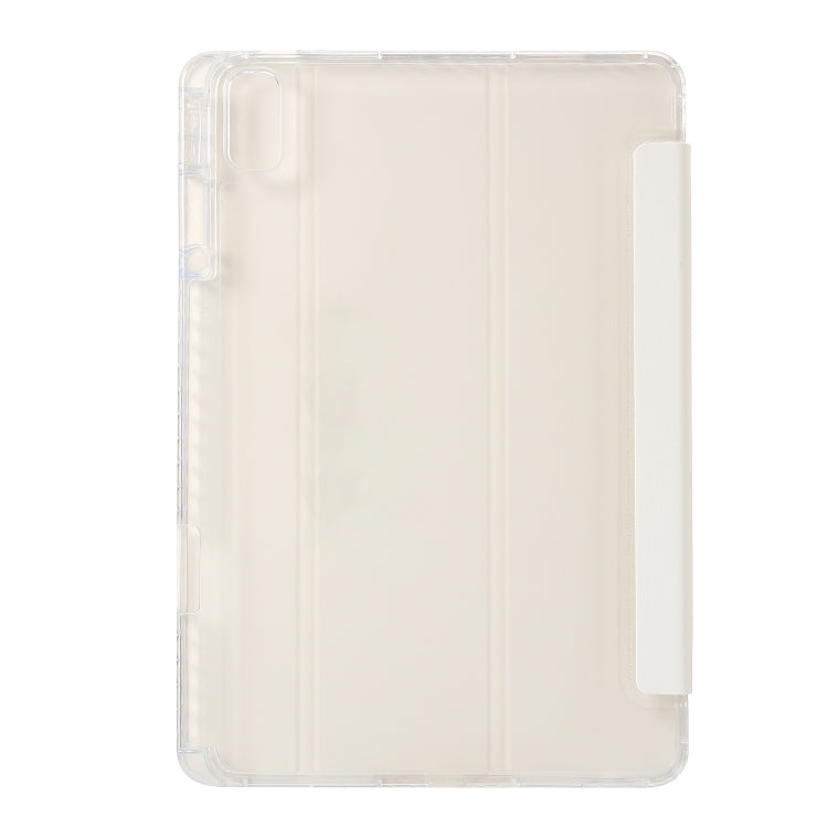 For Huawei Matepad SE 11 2024 Clear Acrylic 3-Fold Leather Tablet Case