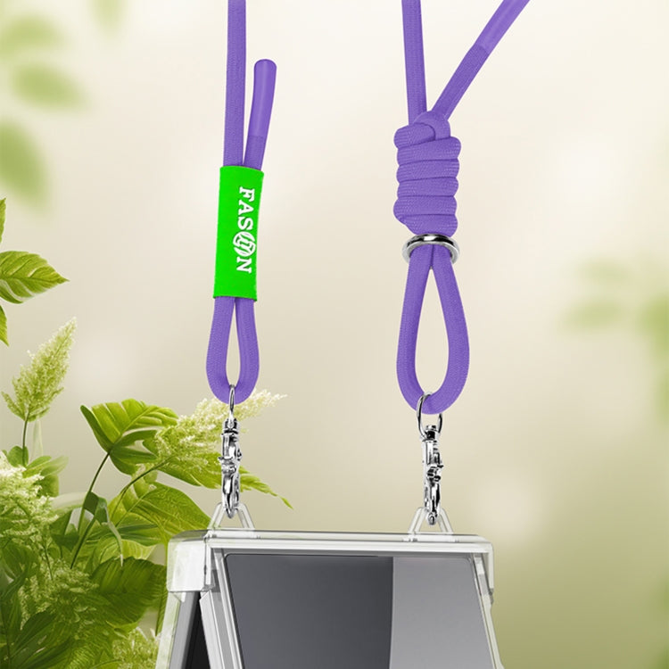 For Samsung Galaxy Z Flip4 GKK Airbag Hinge Full Coverage Phone Case with Crossbody Rope