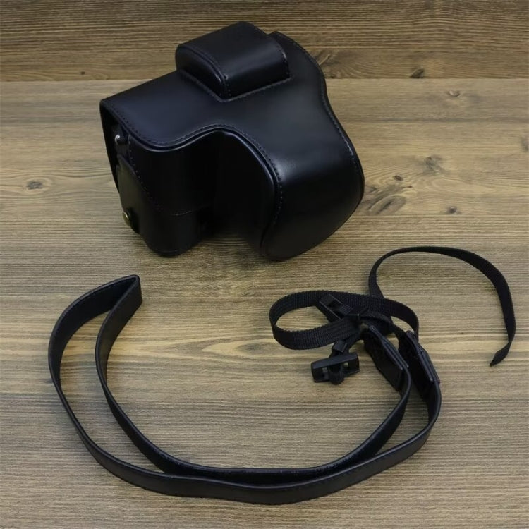 For FUJIFILM X-S20 Full Body Leather Camera Case Bag with Strap