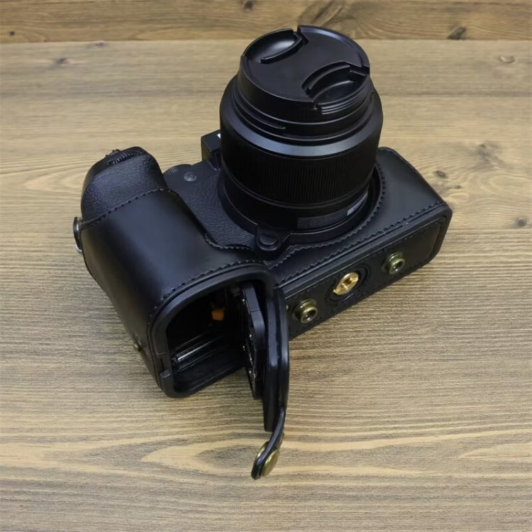 For FUJIFILM X-S20 Full Body Leather Camera Case Bag with Strap