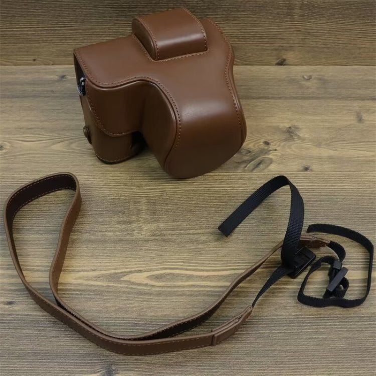For FUJIFILM X-S20 Full Body Leather Camera Case Bag with Strap
