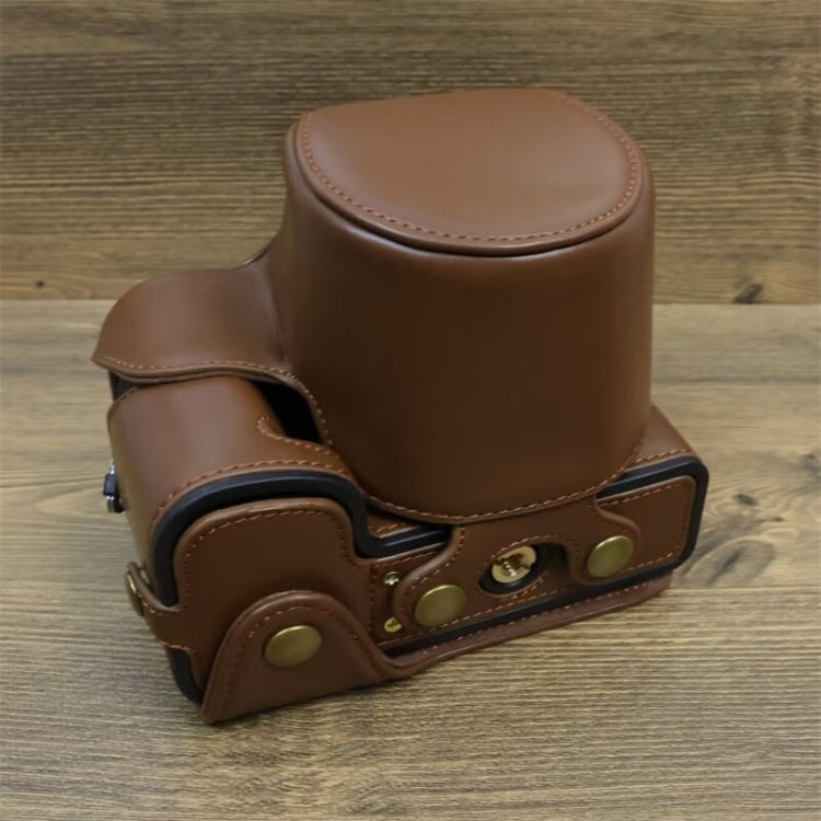 For FUJIFILM X-S20 Full Body Leather Camera Case Bag with Strap