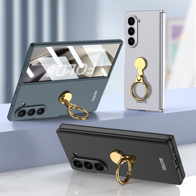 For Samsung Galaxy Z Fold6 GKK Integrated Ultra-thin Triaxial Ring Holder PC Phone Case