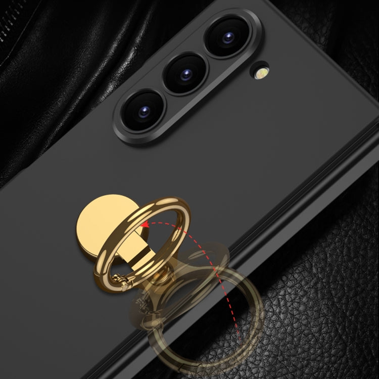 For Samsung Galaxy Z Fold6 GKK Integrated Ultra-thin Triaxial Ring Holder PC Phone Case