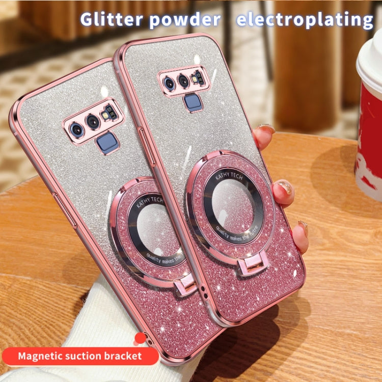 For Samsung Galaxy Note9 Plated Gradient Glitter Round Holder TPU Phone Case