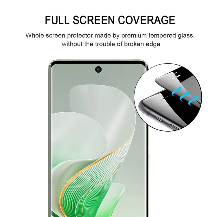 For vivo V40 Pro / T3 Ultra Full Glue 9H HD 3D Curved Edge Tempered Glass Film - Black