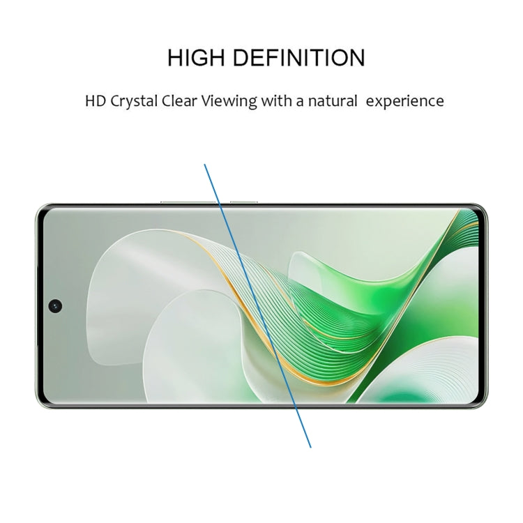 For vivo V40 Pro / T3 Ultra Full Glue 9H HD 3D Curved Edge Tempered Glass Film - Black