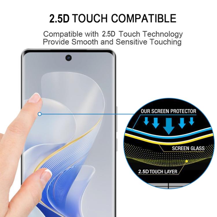 For vivo S19 Pro / V40 Full Glue 9H HD 3D Curved Edge Tempered Glass Film - Black