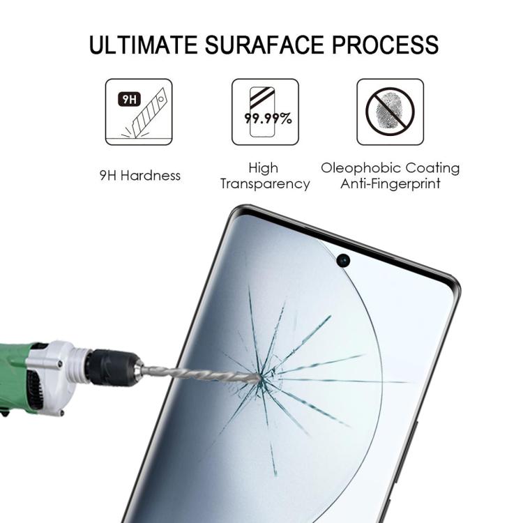 For vivo V29 Pro Full Glue 9H HD 3D Curved Edge Tempered Glass Film - Black