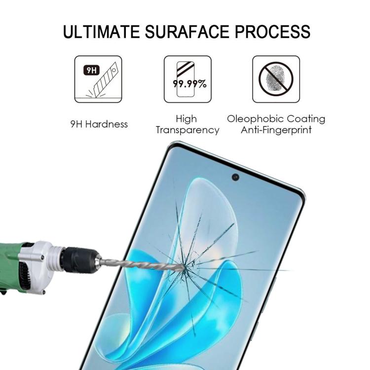 For vivo S17 Pro Full Glue 9H HD 3D Curved Edge Tempered Glass Film - Black