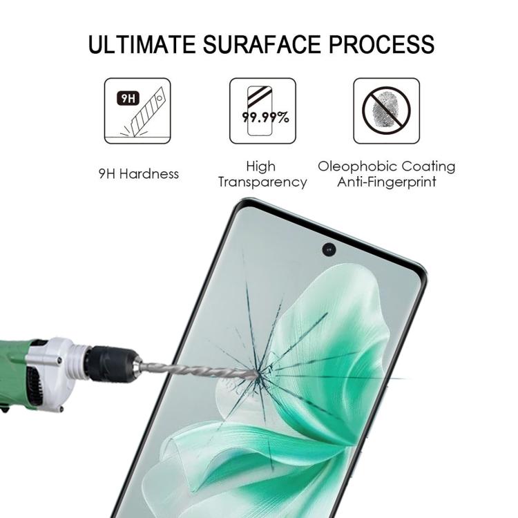 For vivo S18 Full Glue 9H HD 3D Curved Edge Tempered Glass Film - Black
