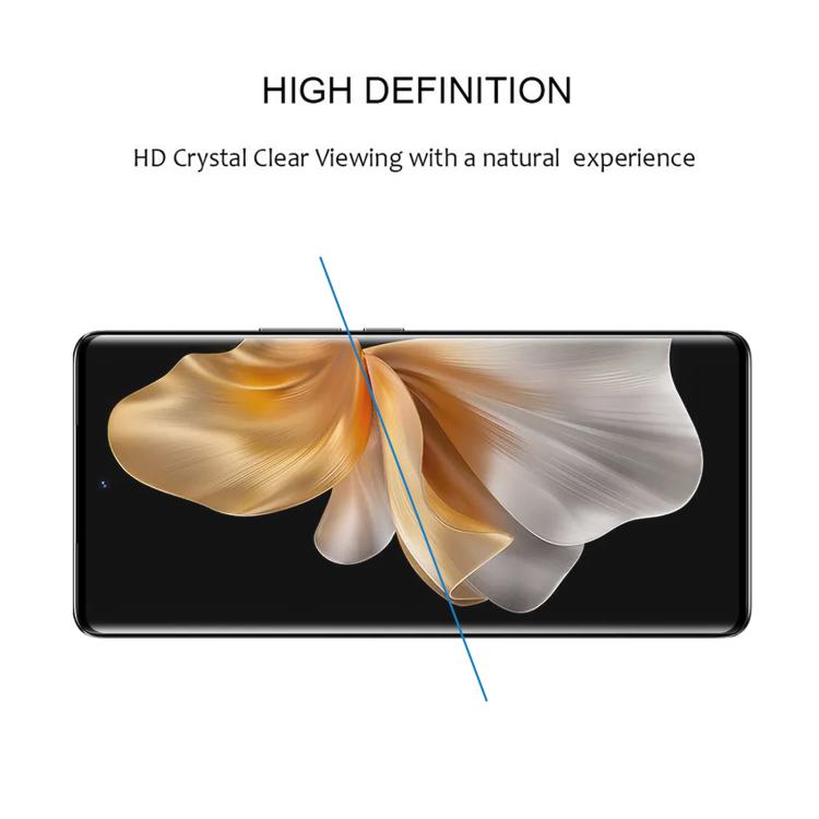 For vivo S18 Pro Full Glue 9H HD 3D Curved Edge Tempered Glass Film - Black