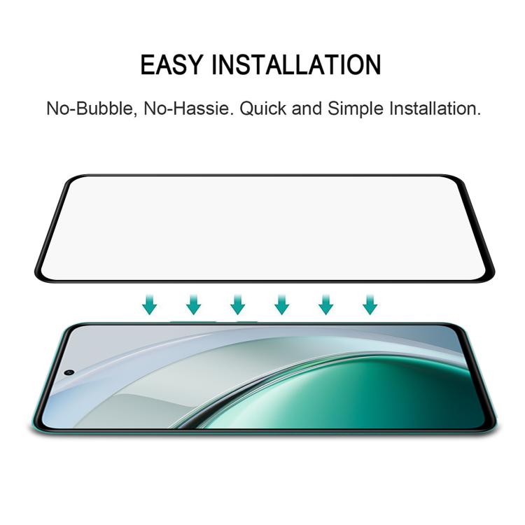 For vivo Y200 Full Glue 9H HD 3D Curved Edge Tempered Glass Film - Black