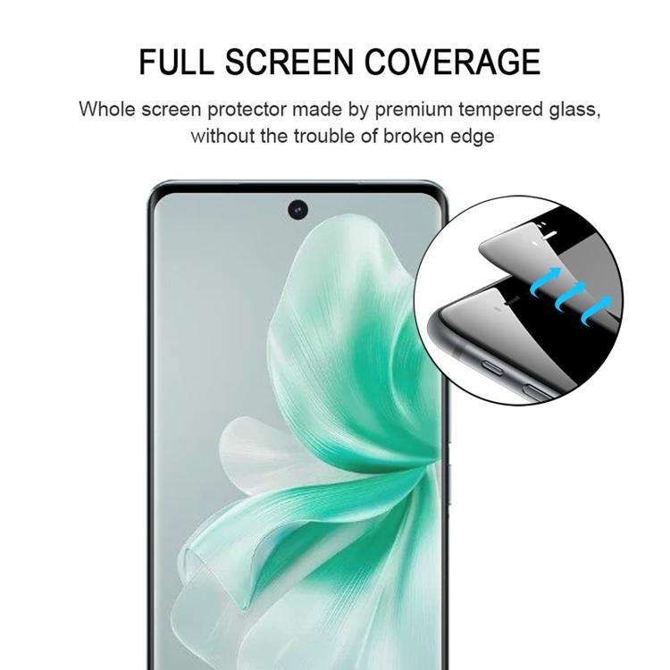 For vivo S18 25pcs Full Glue 9H HD 3D Curved Edge Tempered Glass Film - Black