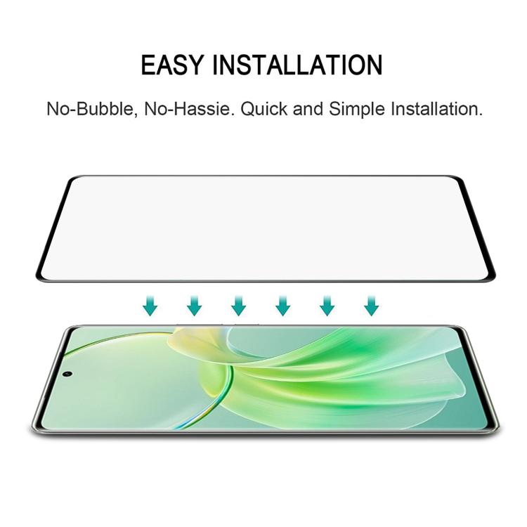 For vivo Y100 4G 25pcs Full Glue 9H HD 3D Curved Edge Tempered Glass Film - Black