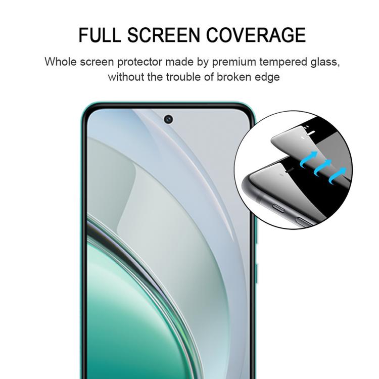 For vivo Y200 25pcs Full Glue 9H HD 3D Curved Edge Tempered Glass Film - Black