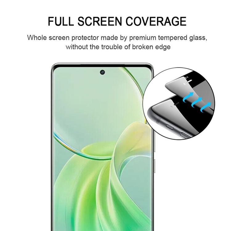 For vivo Y200 Pro 25pcs Full Glue 9H HD 3D Curved Edge Tempered Glass Film - Black