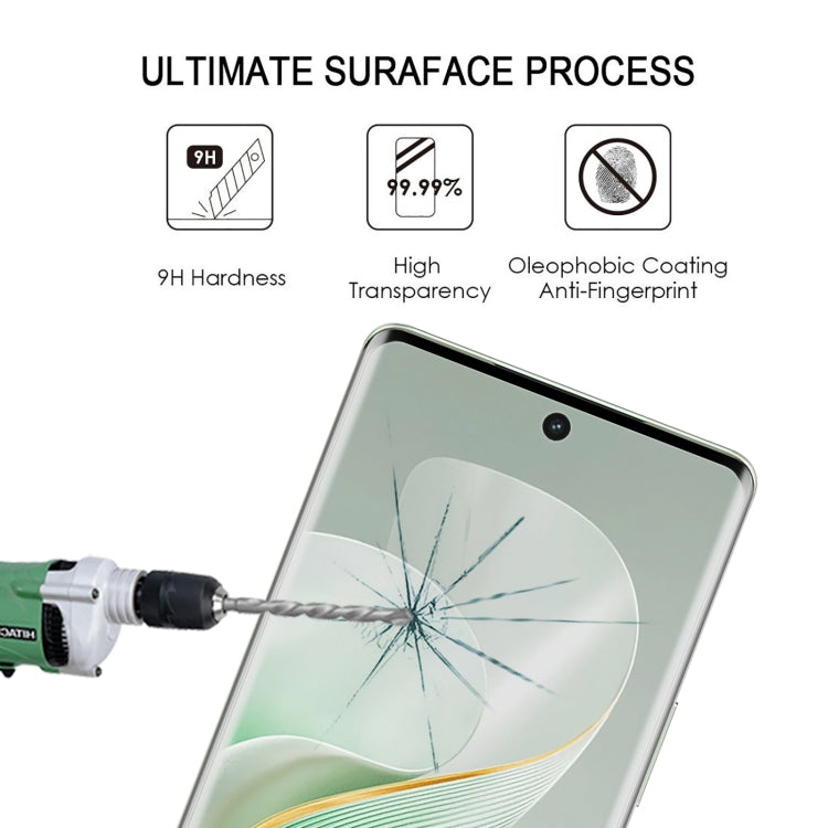 For vivo V40 Pro / T3 Ultra 25pcs Edge Glue 9H HD 3D Curved Edge Tempered Glass Film - Black
