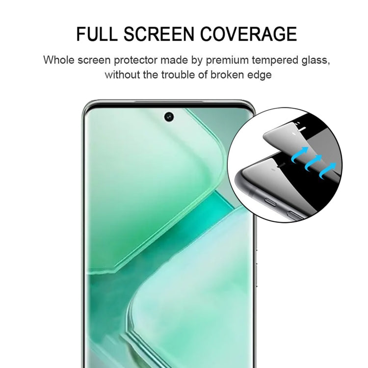 For vivo T3 Pro 5G / iQOO Z9s / Z9s Pro 25pcs Edge Glue 9H HD 3D Curved Edge Tempered Glass Film - Black