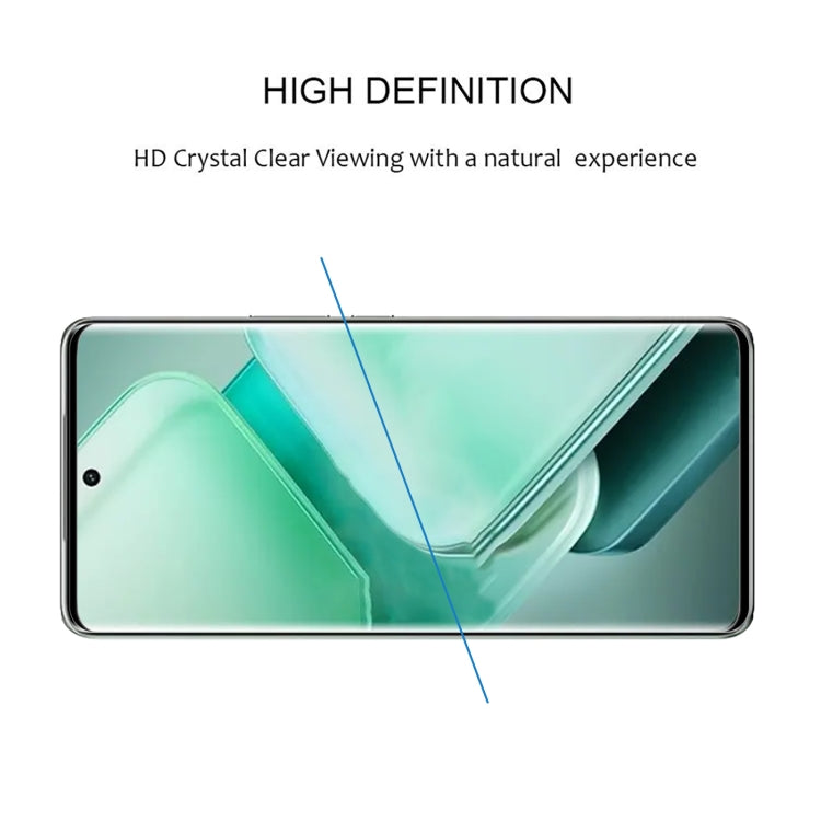For vivo T3 Pro 5G / iQOO Z9s / Z9s Pro 25pcs Edge Glue 9H HD 3D Curved Edge Tempered Glass Film - Black